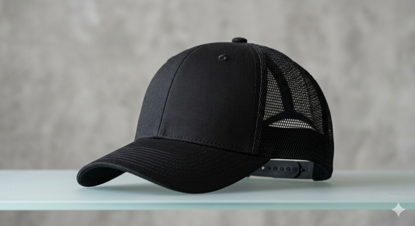 Gorra malla negra